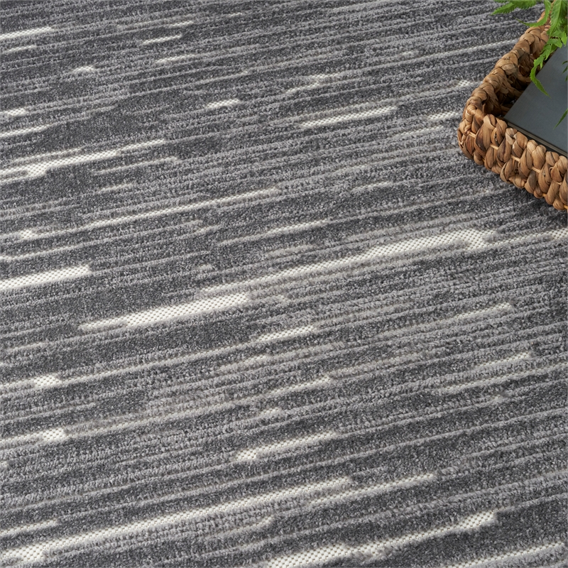 Nourison Home Casual 8' x 10' Fabric Grey Area Rug