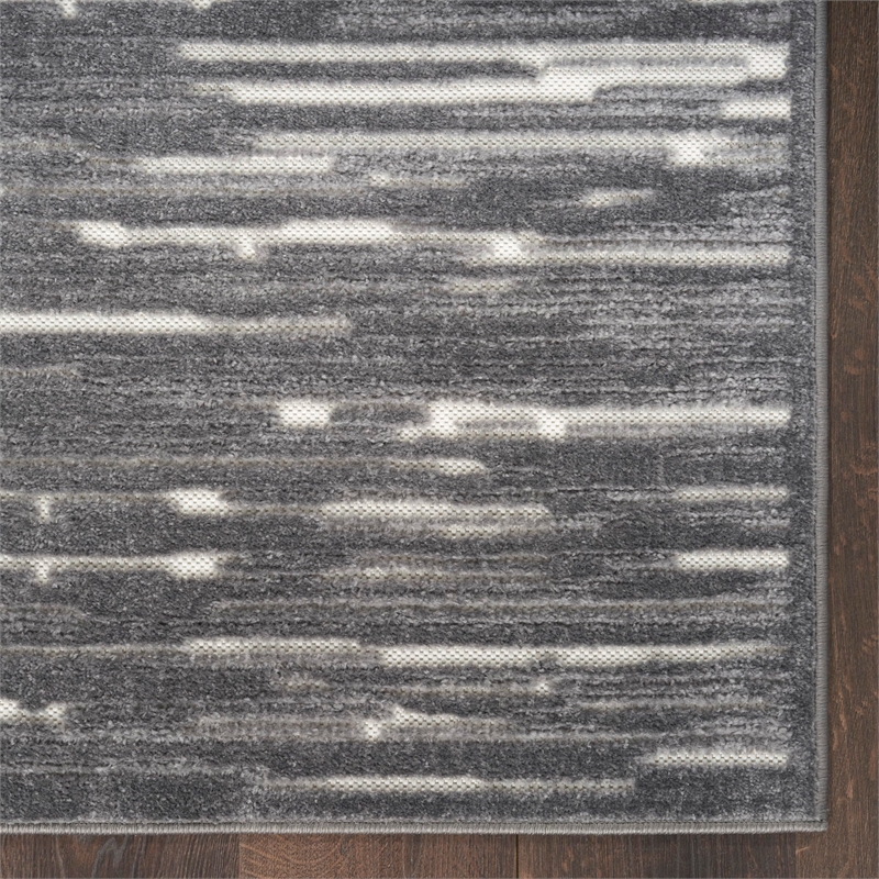 Nourison Home Casual 9' x 12' Fabric Grey Area Rug