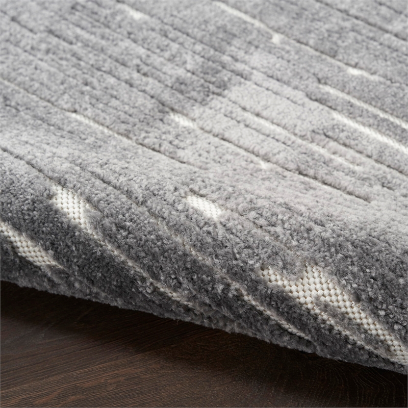 Nourison Home Casual 9' x 12' Fabric Grey Area Rug