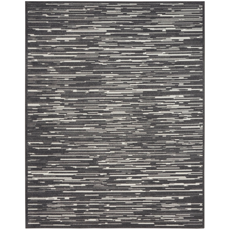 Nourison Home Casual 9' x 12' Fabric Grey Area Rug