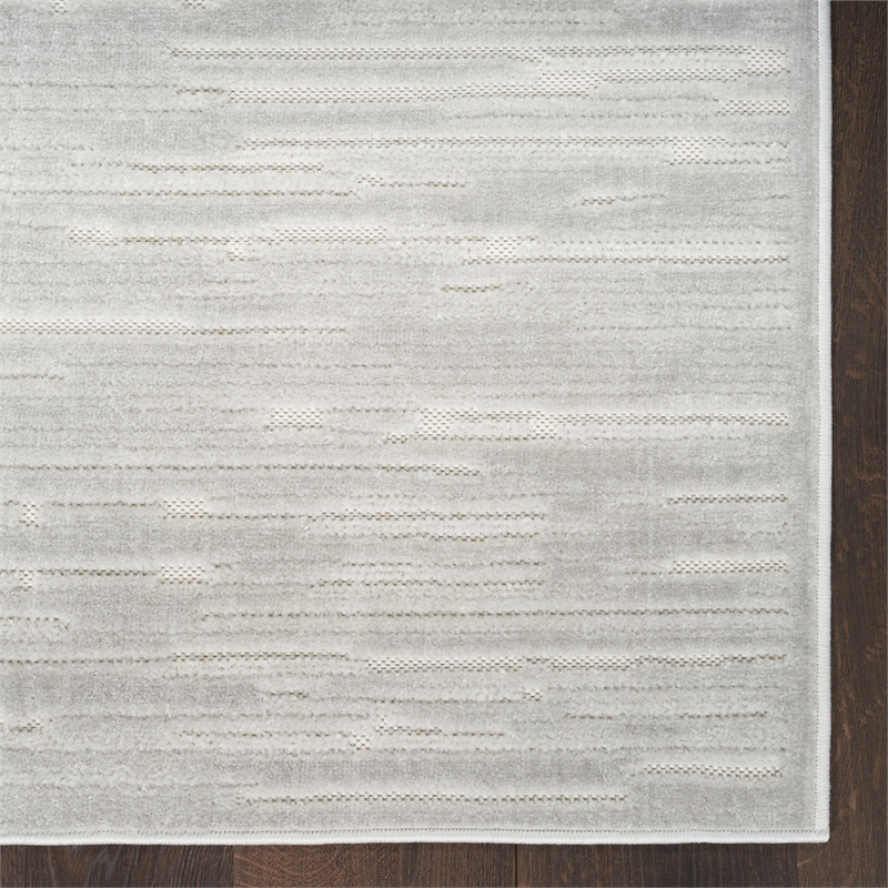 Nourison Home Casual 8' x 10' Fabric Light Grey Area Rug