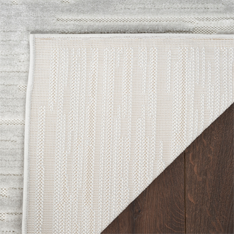 Nourison Home Casual 8' x 10' Fabric Light Grey Area Rug