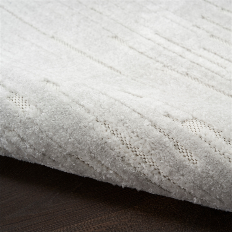 Nourison Home Casual 8' x 10' Fabric Light Grey Area Rug