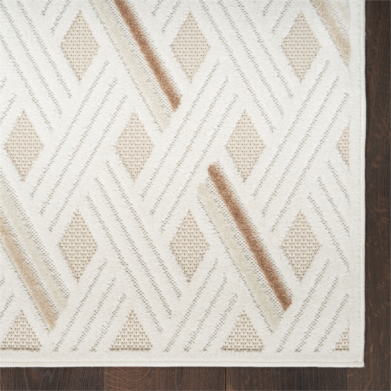 Nourison Home Casual 8' x 10' Fabric Ivory Beige Area Rug