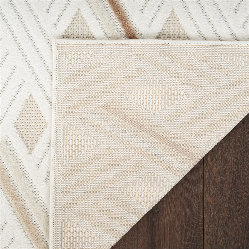 Nourison Home Casual 8' x 10' Fabric Ivory Beige Area Rug
