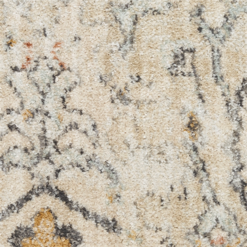 nourison home oushak home 7' x 10' fabric cream area rug