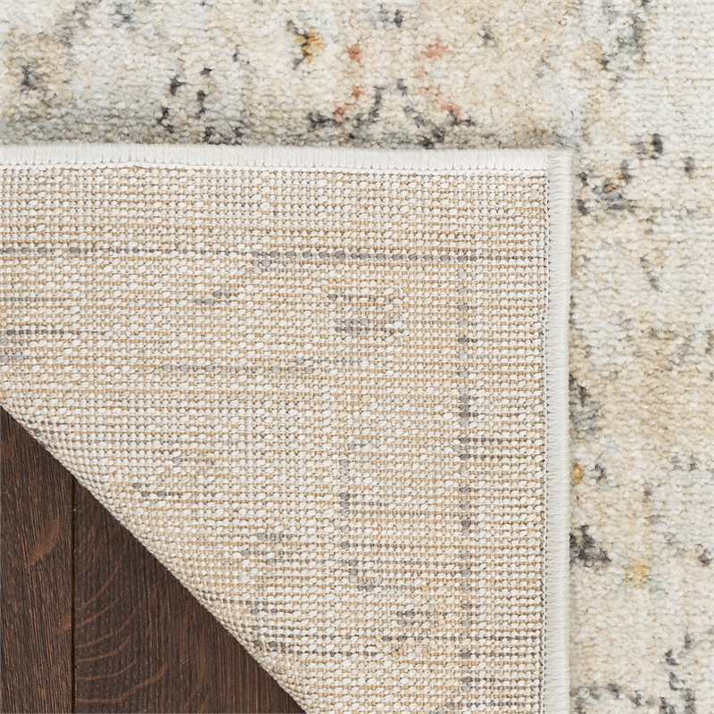 nourison home oushak home 7' x 10' fabric grey area rug