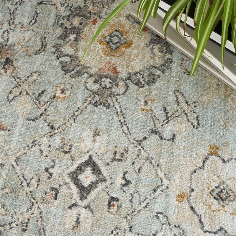 Nourison Home Oushak Home 7' x 10' Fabric Mint Area Rug