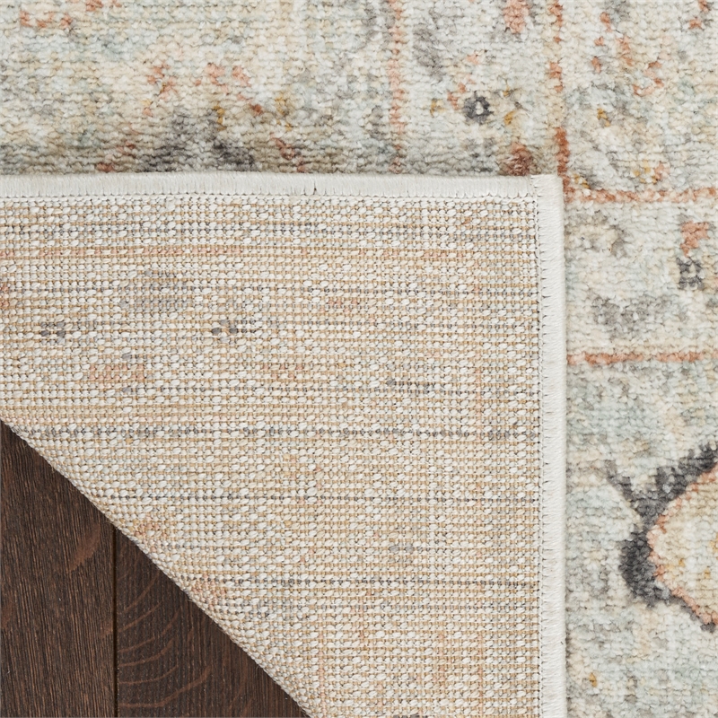 nourison home oushak home 7' x 10' fabric light grey area rug