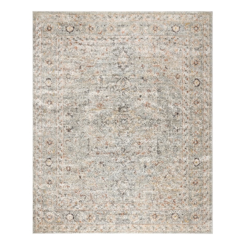 Nourison Home Oushak Home 7' x 10' Fabric Light Grey Area Rug