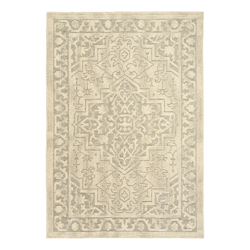 Nourison Home Tulum 4' x 6' Fabric Taupe Olive Area Rug