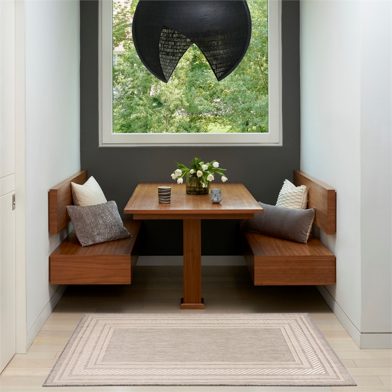 Nourison Home Horizon 3' x 5' Fabric Grey Area Rug