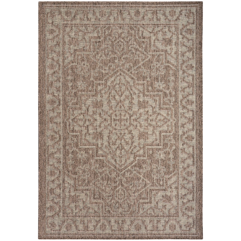 nourison home tulum 5' x 7' fabric brown area rug