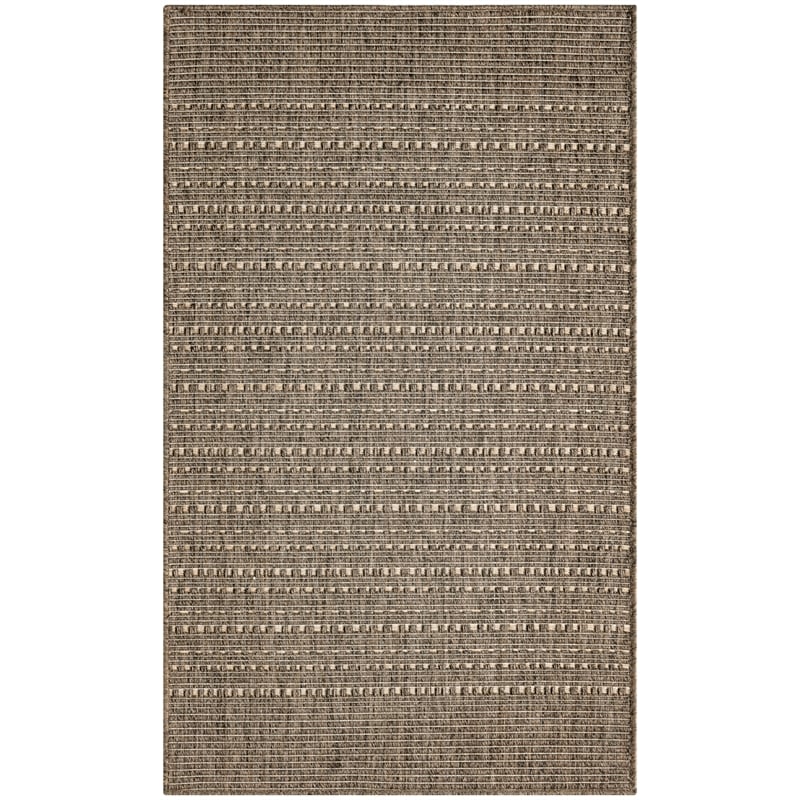 Nourison Home Tulum 3' x 5' Fabric Brown Area Rug