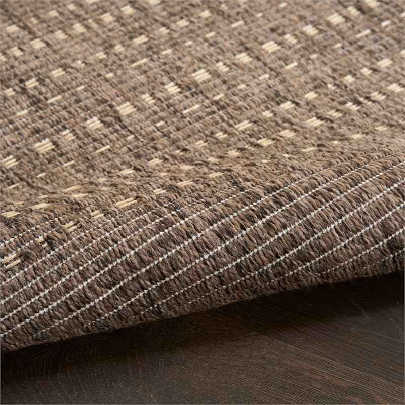 Nourison Home Tulum 3' x 5' Fabric Brown Area Rug