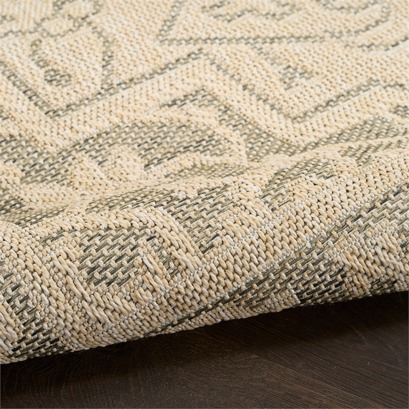 Nourison Home Tulum 2' x 3' Fabric Taupe Olive Area Rug