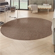 Nourison Home Tulum 8' x Round Fabric Brown Area Rug