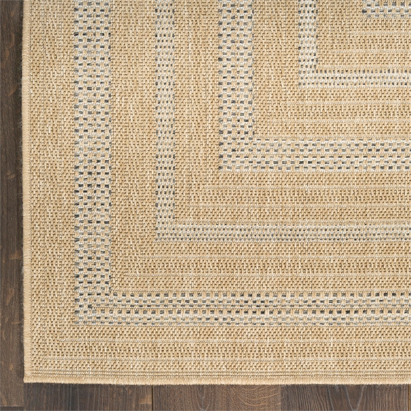 Nourison Home Tulum 3' x 5' Fabric Taupe Grey Area Rug