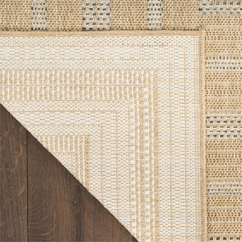 Nourison Home Tulum 3' x 5' Fabric Taupe Grey Area Rug