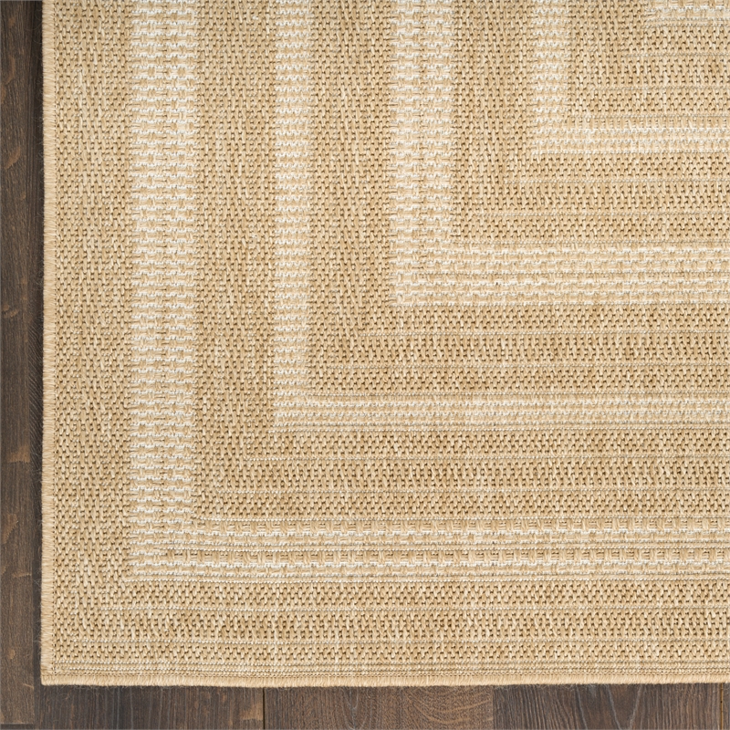 Nourison Home Tulum 3' x 5' Fabric Taupe Ivory Area Rug