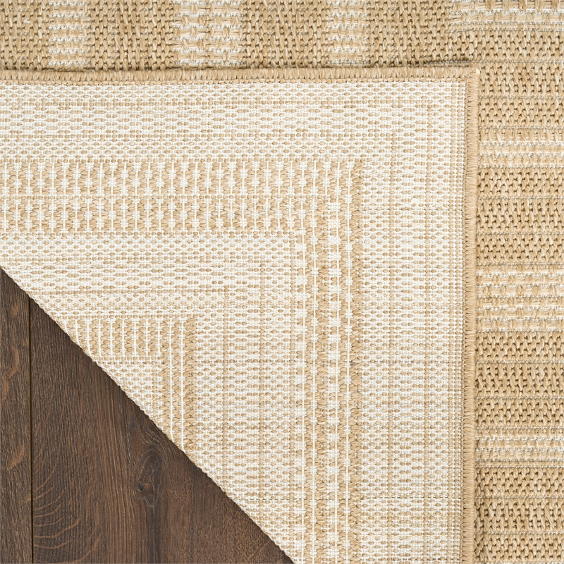 Nourison Home Tulum 3' x 5' Fabric Taupe Ivory Area Rug