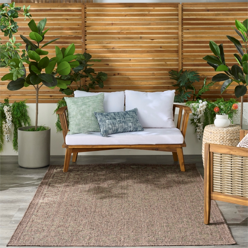 Nourison Home Tulum 4' x 6' Fabric Brown Area Rug