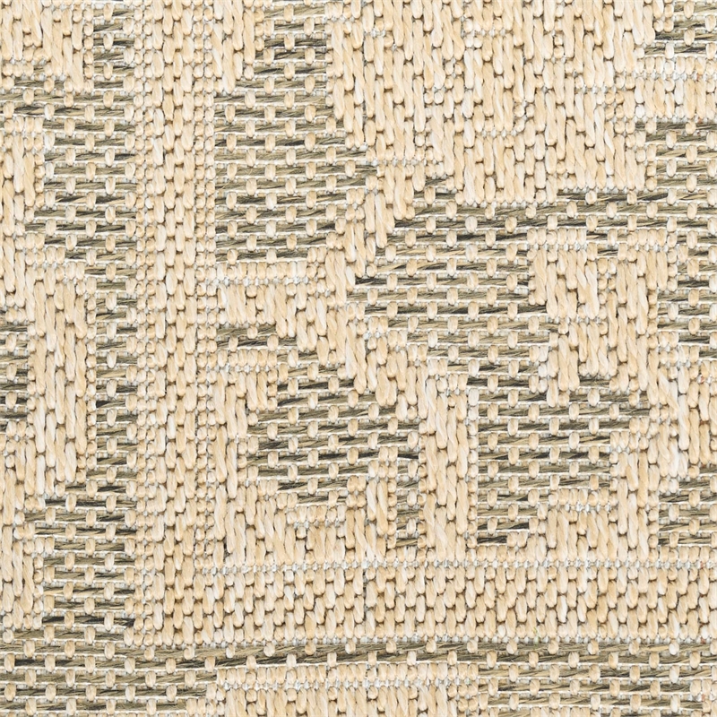 Nourison Home Tulum 3' x 5' Fabric Taupe Olive Area Rug