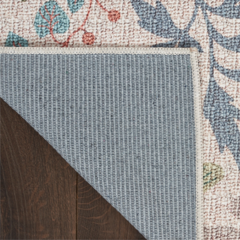 Nourison Home Nourison Washables 2' x 3' Polyester Cream Multicolor Area Rug