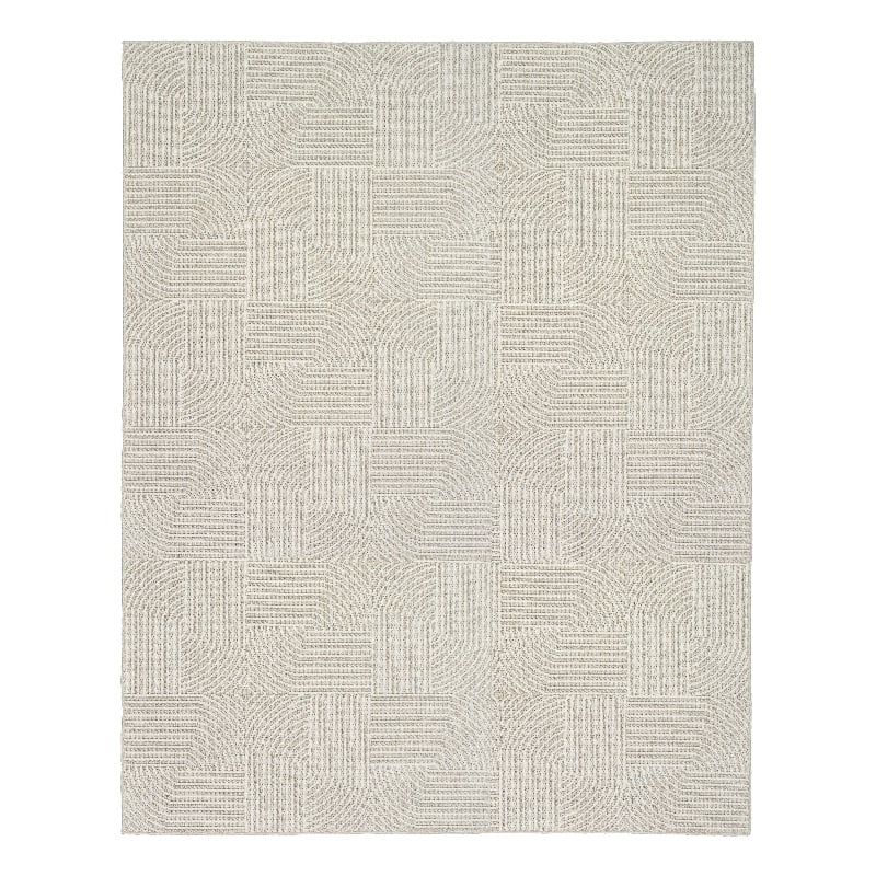 Nourison Home Textured Home 8' x 10' Polyester Beige Ivory Area Rug