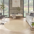 Nourison Home Tulum 8' x Round Fabric Cream Area Rug