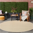 Nourison Home Tulum 8' x Round Fabric Cream Area Rug