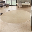 Nourison Home Tulum 8' x Round Fabric Cream Area Rug