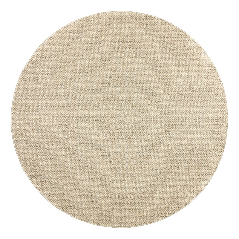Nourison Home Tulum 8' x Round Fabric Cream Area Rug