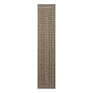 nourison home tulum 8' runner fabric brown area rug