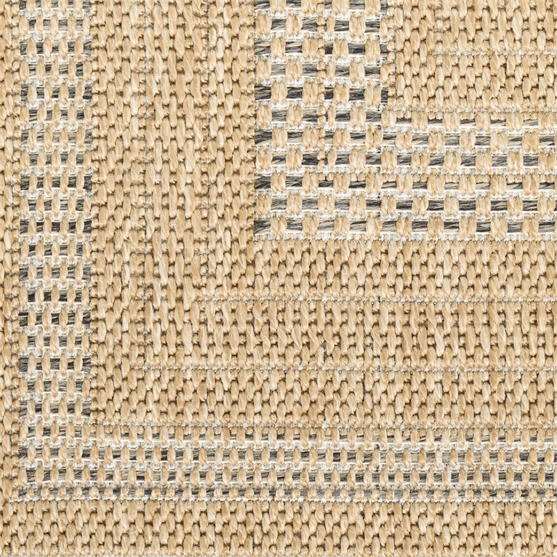Nourison Home Tulum 4' x 6' Fabric Taupe Grey Area Rug