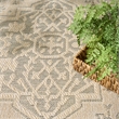 Nourison Home Tulum 5' x 7' Fabric Taupe Olive Area Rug