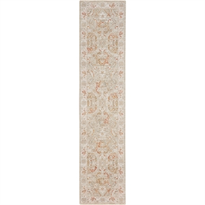 Nourison Home Asher 10' Runner Fabric Sage Ivory Area Rug