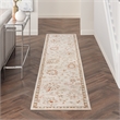 Nourison Home Asher 10' Runner Fabric Ivory Area Rug
