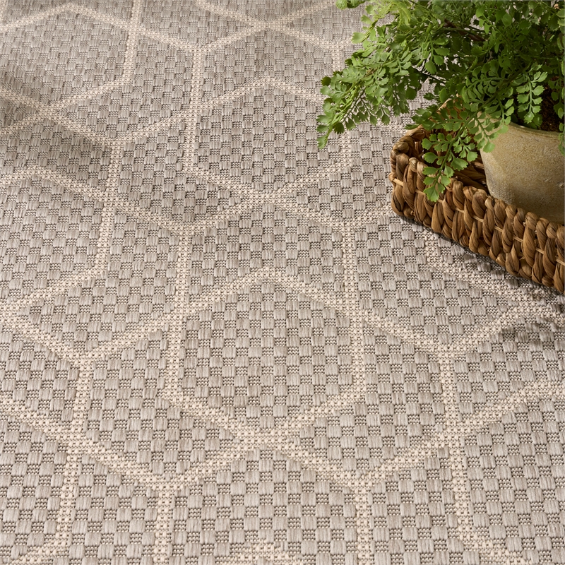 nourison home horizon 10' x 14' fabric gray area rug