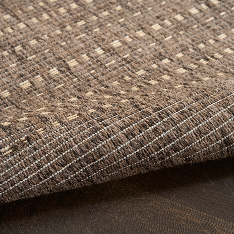 Nourison Home Tulum 6' x 9' Fabric Brown Area Rug