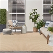 Nourison Home Tulum 9' x 12' Fabric Cream Area Rug