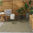 Nourison Home Tulum 6' x 9' Fabric Olive Area Rug
