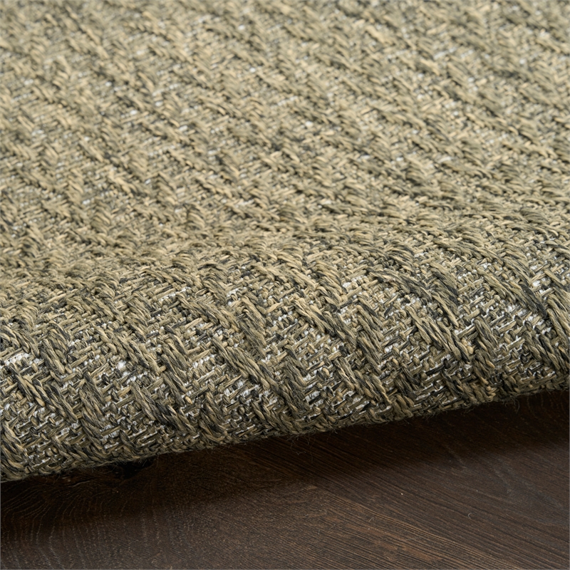 Nourison Home Tulum 6' x 9' Fabric Olive Area Rug