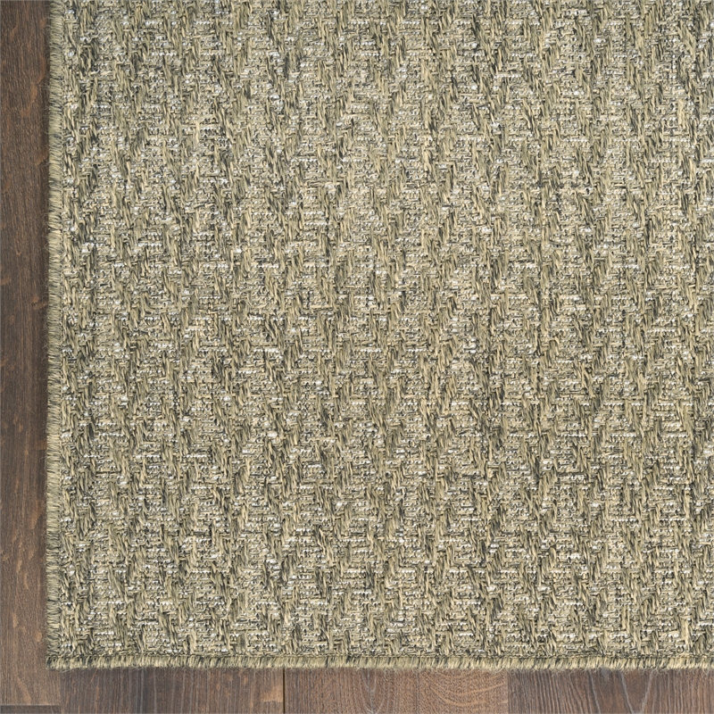 Nourison Home Tulum 9' x 12' Fabric Olive Area Rug
