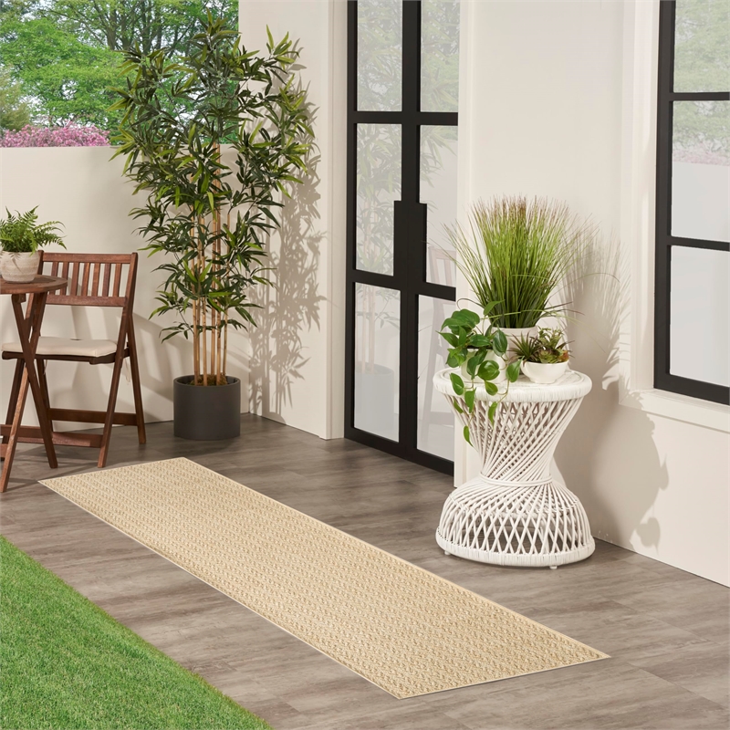 Nourison Home Tulum 9' x 12' Fabric Taupe Area Rug
