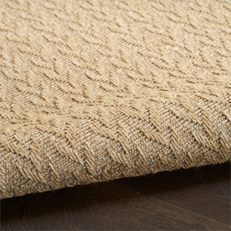 Nourison Home Tulum 9' x 12' Fabric Taupe Area Rug