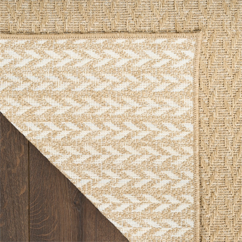 Nourison Home Tulum 9' x 12' Fabric Taupe Area Rug