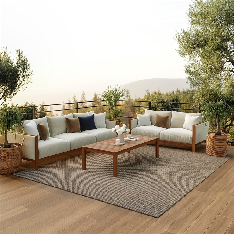 Nourison Home Tulum 6' x 9' Fabric Brown Area Rug