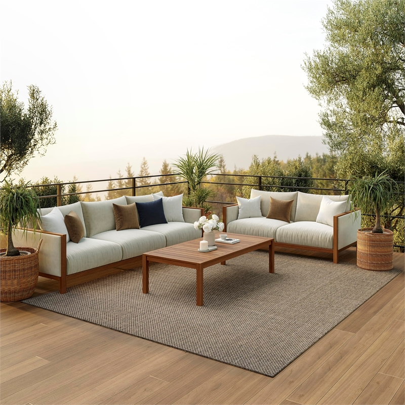 Nourison Home Tulum 8' x 10' Fabric Brown Area Rug