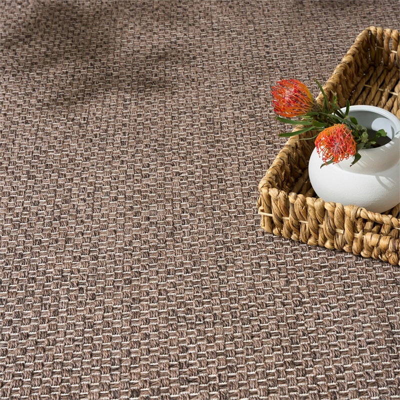Nourison Home Tulum 8' x 10' Fabric Brown Area Rug